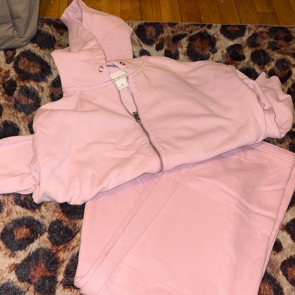 Abercrombie & Fitch Pale Pink Zip Hoodie